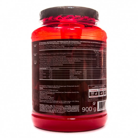 Protéine premium 100 % Whey à la fraise, 900 g. Prozis