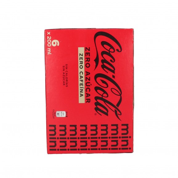 Boisson au cola en canette zéro zéro, 6 unités de 20cl. Coca Cola