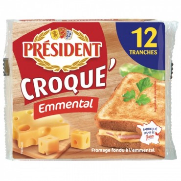 PRESIDENT CROQUE EMMENTAL 12U. 200G
