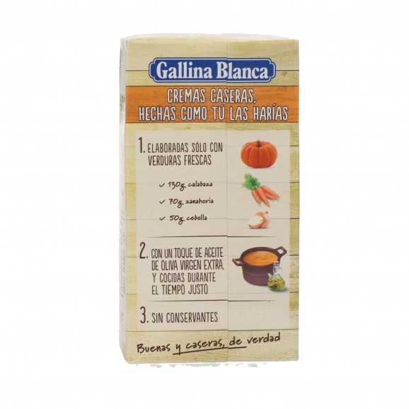 Crema casolana de carbassa, 500 ml. Gallina Blanca