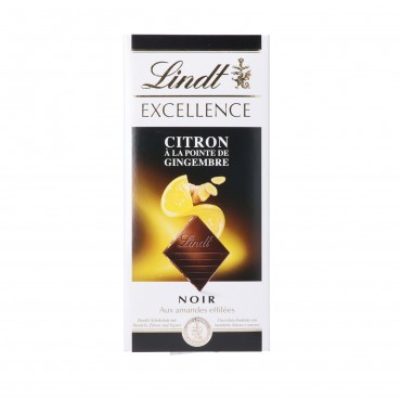 Xocolata negra amb llimona i gingebre, 100 g. Lindt