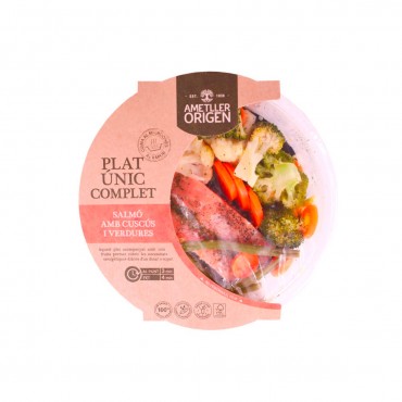 Salmón con cuscús y verduras, 375 g. Ametller