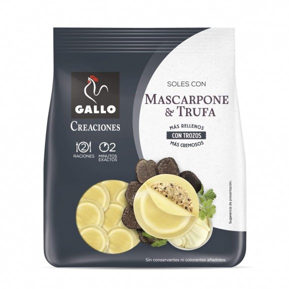 Pasta fresca farcida de mascarpone i tòfona, 250 g. Gallo