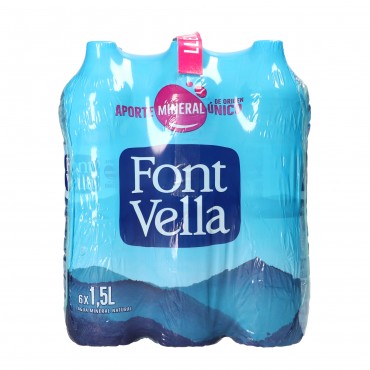 Aigua, 6 unitats de 1,5 l. Font Vella