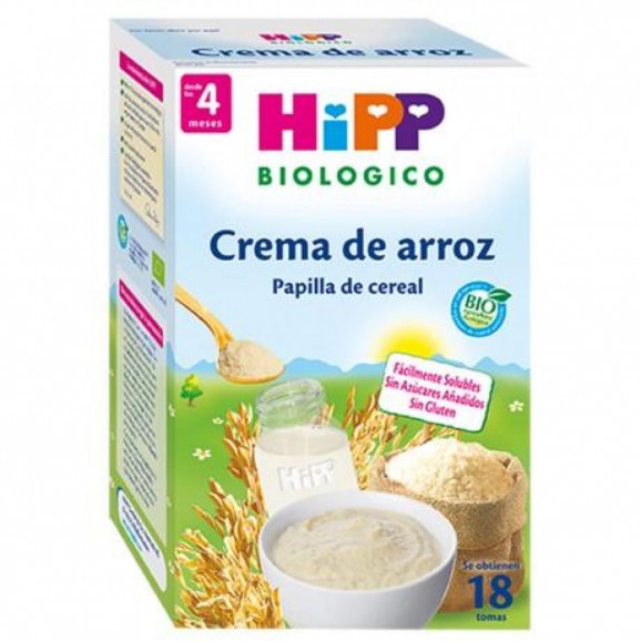 Farinetes de crema d'arròs, 400 g. Hipp Bio