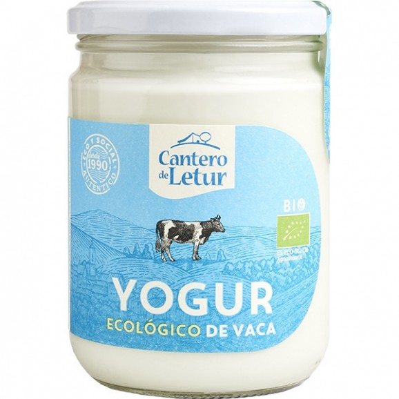 Iogurt natural de llet de vaca BIO, 420 g. Cantero de Letur