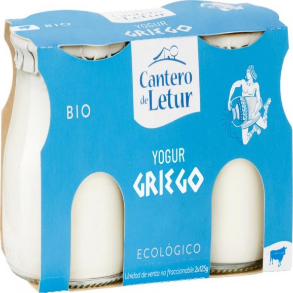 Iogurt grec de llet de vaca BIO, 2 unitats de 125 g. Cantero de Letur