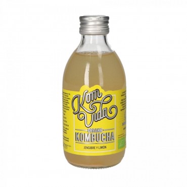 Kombutxa amb gingebre i llimona Gingervida, 250 ml. Komvida