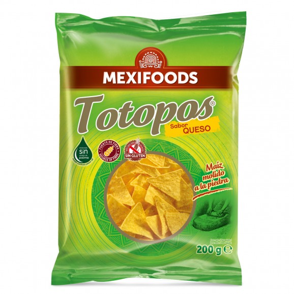 Natxos amb formatge Totopos, 200 g. Mexifoods