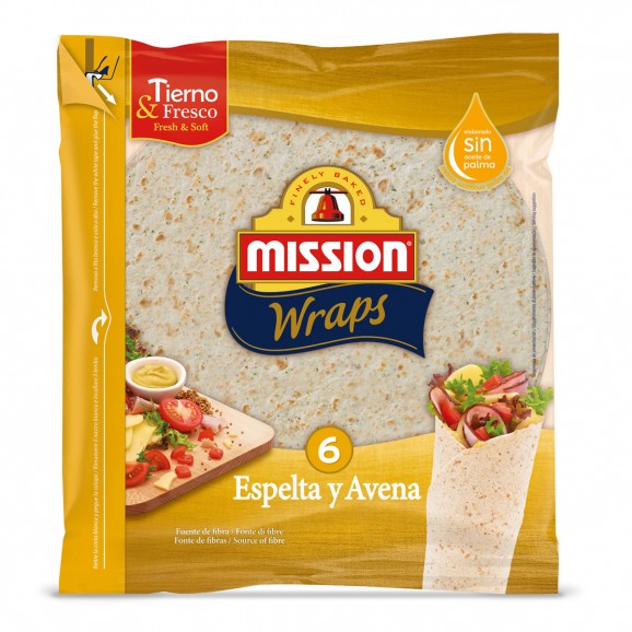 Bases integrals per a entrepà enrotllat (wrap), 240 g. Mission Foods