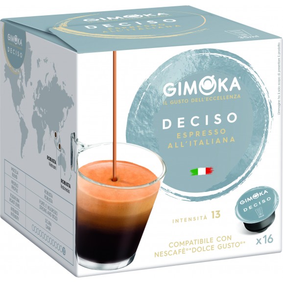 Cafè en càpsules exprés fort, 16 unitats. Gimoka
