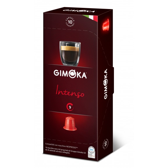 Café intense en capsules, 10 unités. Gimoka