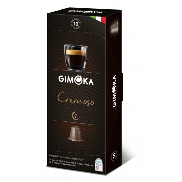 Café crémeux en capsules, 10 unités. Gimoka