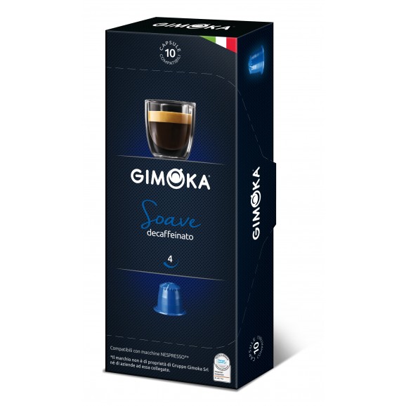 Cafè en càpsules suau descafeïnat, 10 unitats. Gimoka