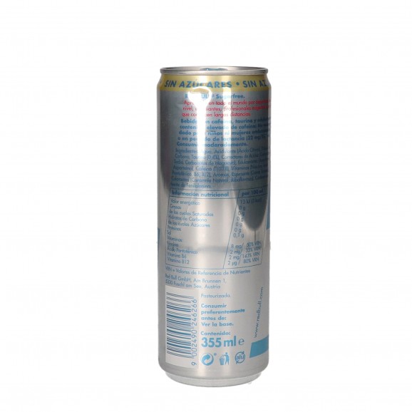 Bebida energética sin azúcar, 35,5 cl. Red Bull