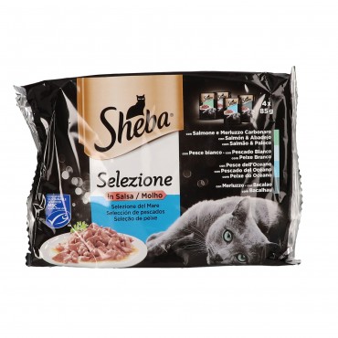 SHEBA PESCADO EN SALSA 4X85G
