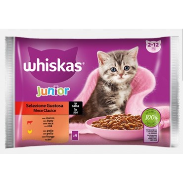 WHISKAS HUM GATO JUNIOR SELEC CARN 340G
