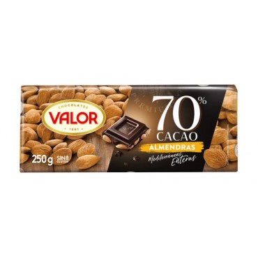 VALOR XOCOLATA NEGRE AMETLLES 70% 250G