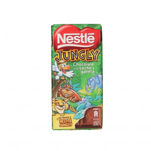 Xocolata amb llet Jungly amb galeta, 125 g. Nestlé