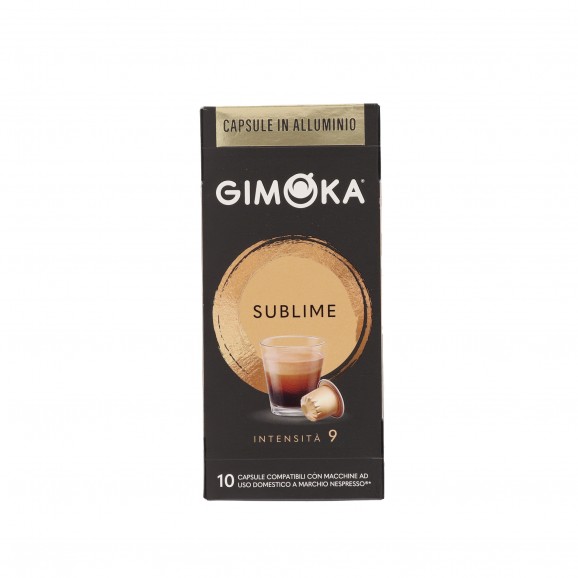 Cafè en càpsules d'alumini Sublime, 10 unitats. Gimoka
