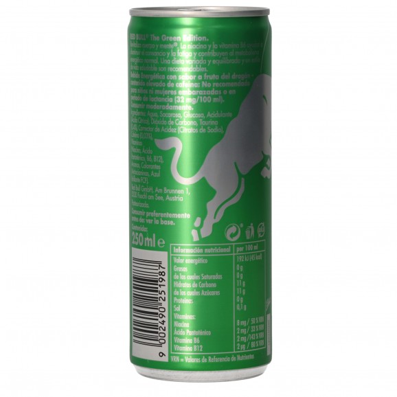 Bebida energética de cactus, 25 cl. Red Bull