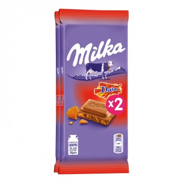 MILKA CHOCO LECHE CON CHISPAS DAIM2X100G