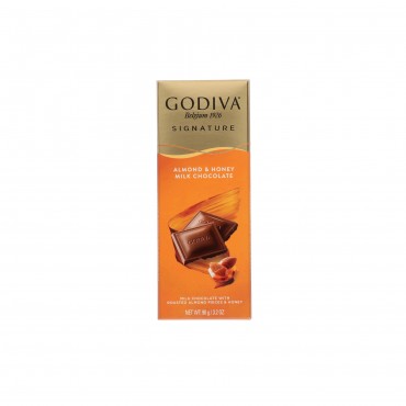 GODIVA CHOCOLAT LAIT MIEL AMANDES 90G