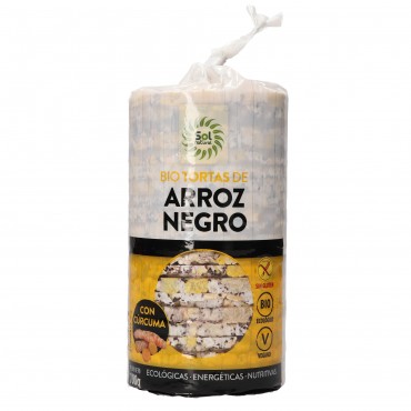 SOL N. GALETTES RIZ NOIR CURCUMA 100G