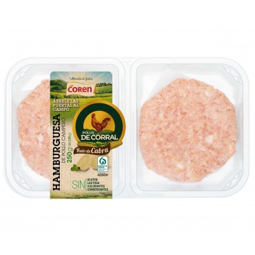 COREN HAMBURGUESA POLLASTRE FORMAT. 250G