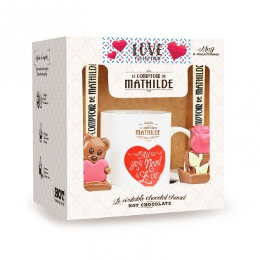 C.M COFFRETS 2 HOT CHOC + MUG LOVE