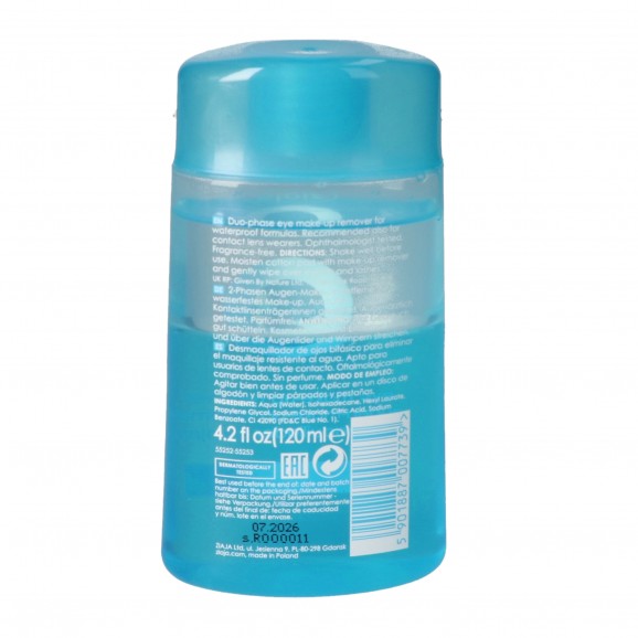 ZIAJA DESMAQUILLADOR OJOS BIFASICO 120ML