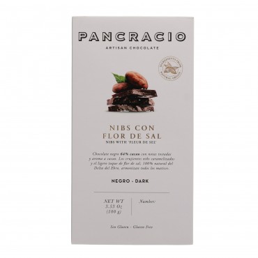 PANCRACIO NIBS FLEUR SEL CHOCO NOIR 100G