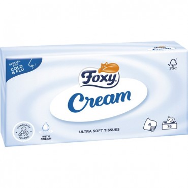 FOXY CREAM MOUCHOIRS 4 EPAISSEURS 75U.