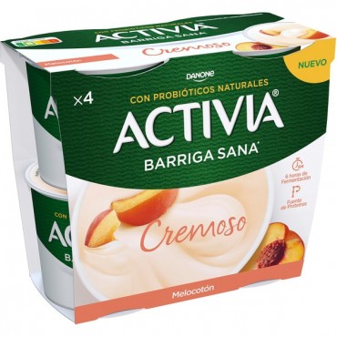 DANONE ACTIVIA CREMOSO MELOCOTON 115GX4U