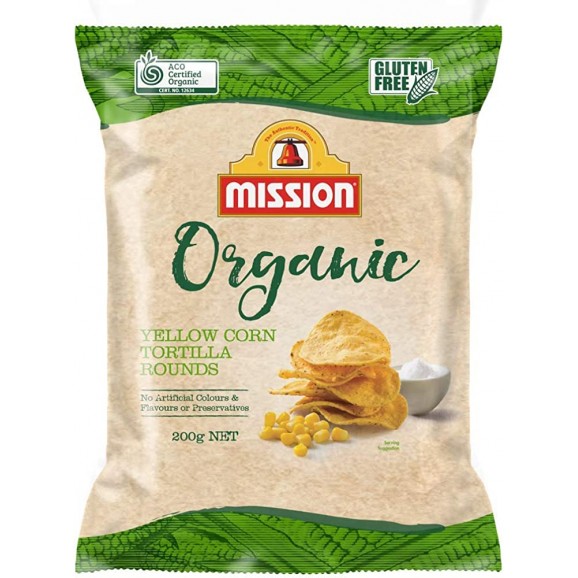 MISSION F. TORTILLA CHIPS NATURAL 200G