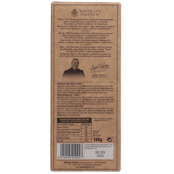 JOLONCH CHOCOLAT LAIT KIKOS 100G