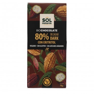 S.NATURAL CHOCO 80% ERYTHRITOL BIO 70G