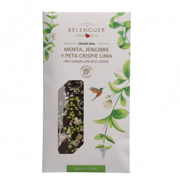 BELENGUER CHOCO 64% MENTHE GINGEMB.105G