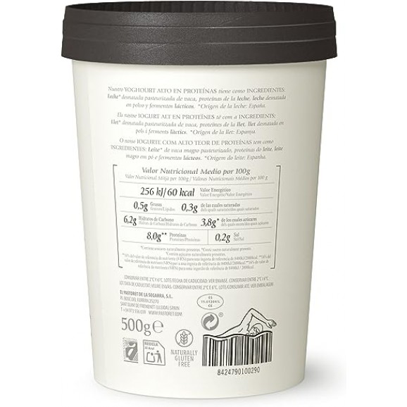PASTORET YOGUR NATURAL PROTEINAS 500G