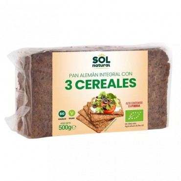 SOL N. PAN ALEMAN 3 CEREALES 500G