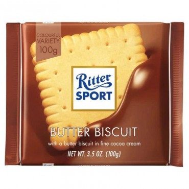 RITTER BUTTER BISCUIT CHOCOLATE 100G