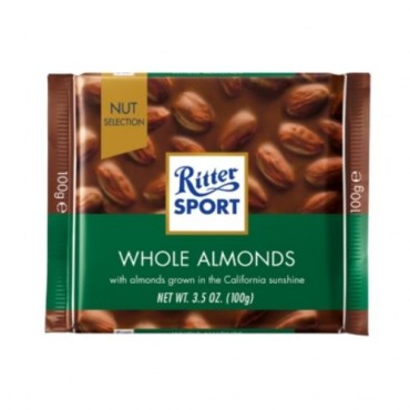 RITTER CHOCOLATE ALMENDRA 100G