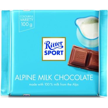 RITTER ALPINE CHOCOLATE LECHE 100G