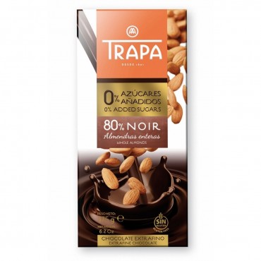 TRAPA 0% XOCO NEGRE 80% AMETLLA 175G