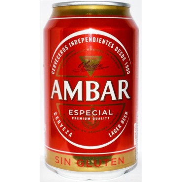 AMBAR CERVESA S/GLUTEN LLAUNA 33CL
