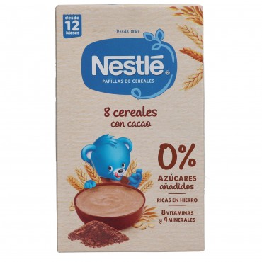 NESTLE FARINETES 8 CEREALS CACAU 475G