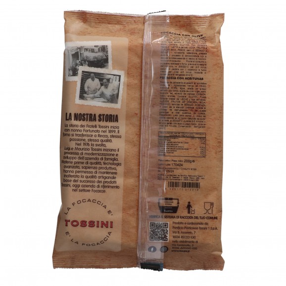 TOSSINI FOCACCIA GENOVESA OLIVAS 200G