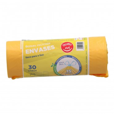 SMILE BAG BOLSA BASURA AMARILLA 30L 15U.