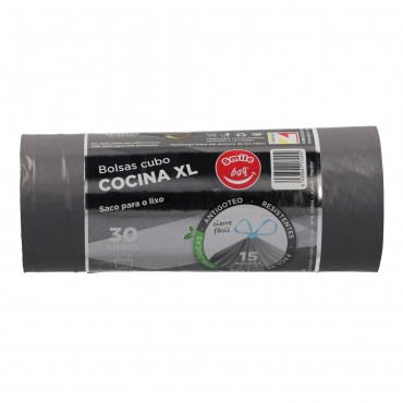 SMILE BAG BOLSA BASURA GRIS 30L 15U.