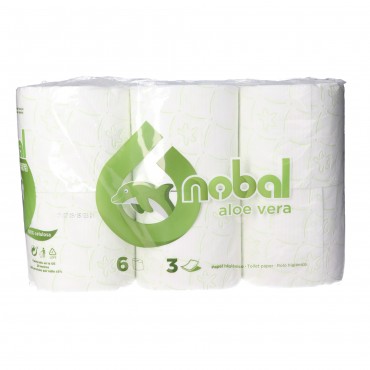 NOBAL P.TOILETTE 3 PLIS ALOE VERA 6U.